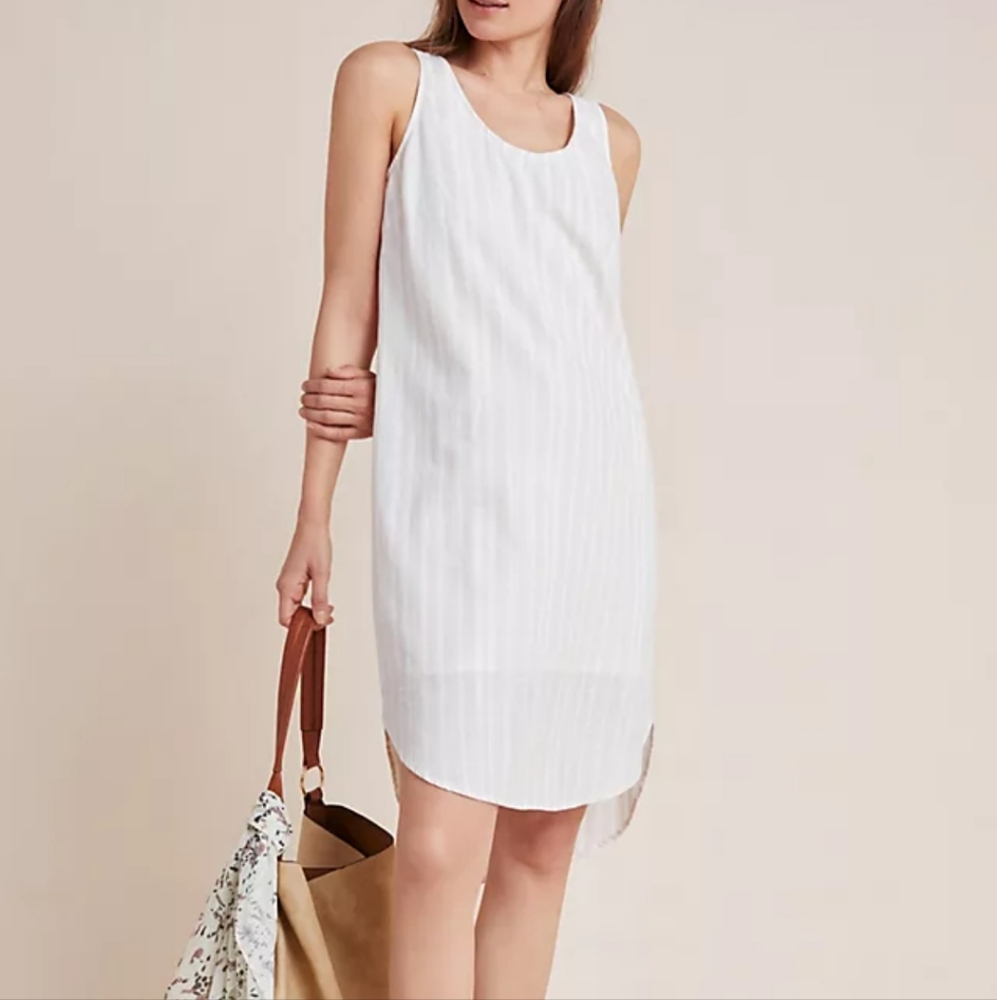 Anthropologie Cloth & Stone Bow-Tied Chambray Dress Sz 1X